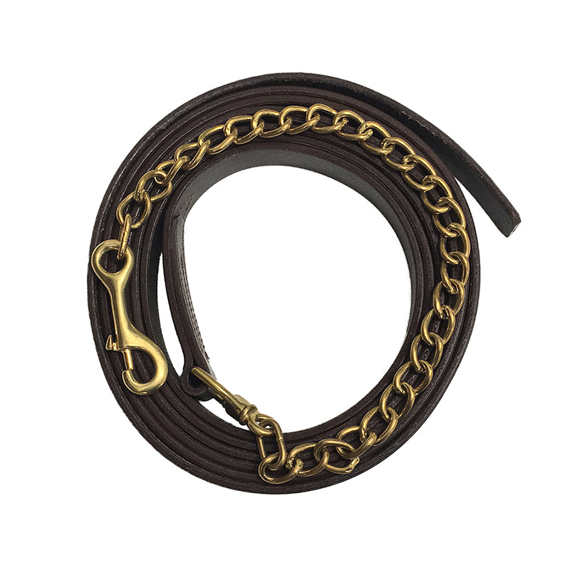 Aus Made Leather Lead w Chain
