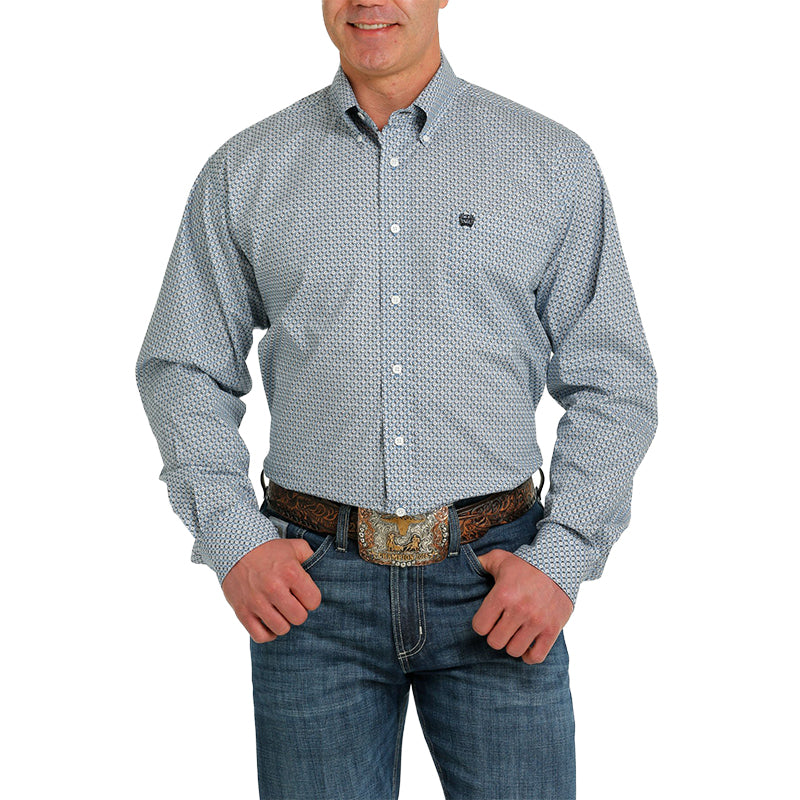 Cinch Mens Geometric L/S Shirt MTW1105512