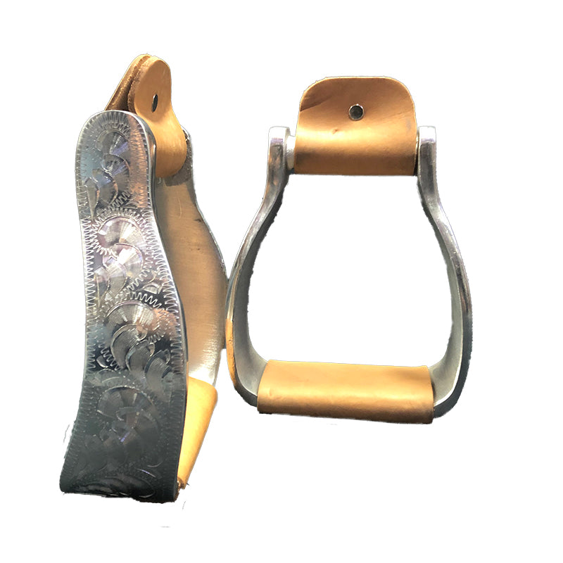 Offset Aluminium Engraved Stirrup