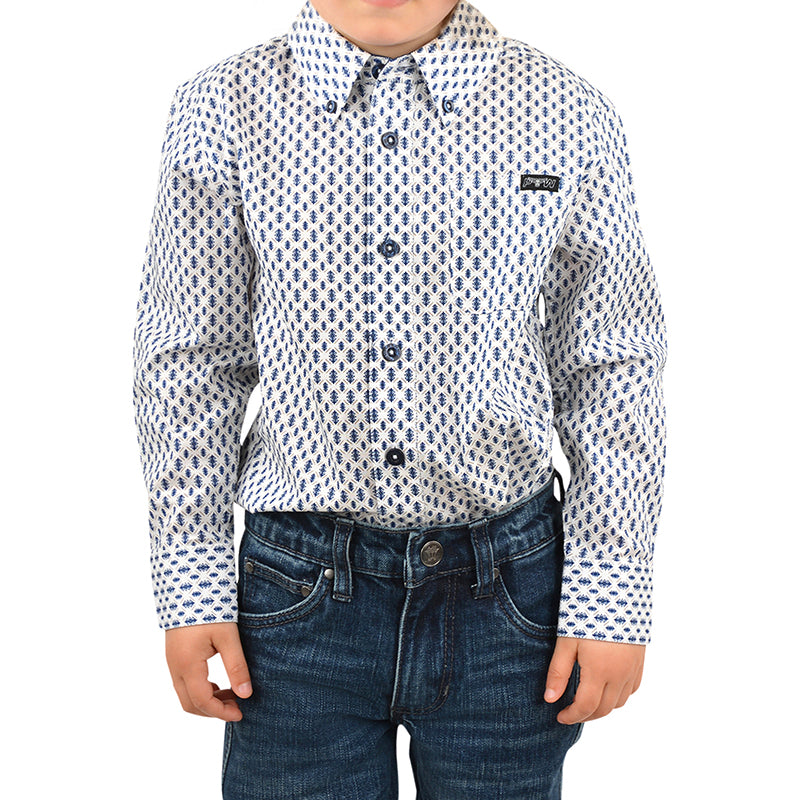 Pure Western Boys Freeman Print L/S Shirt