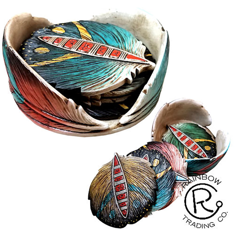 Feather Coaster Set