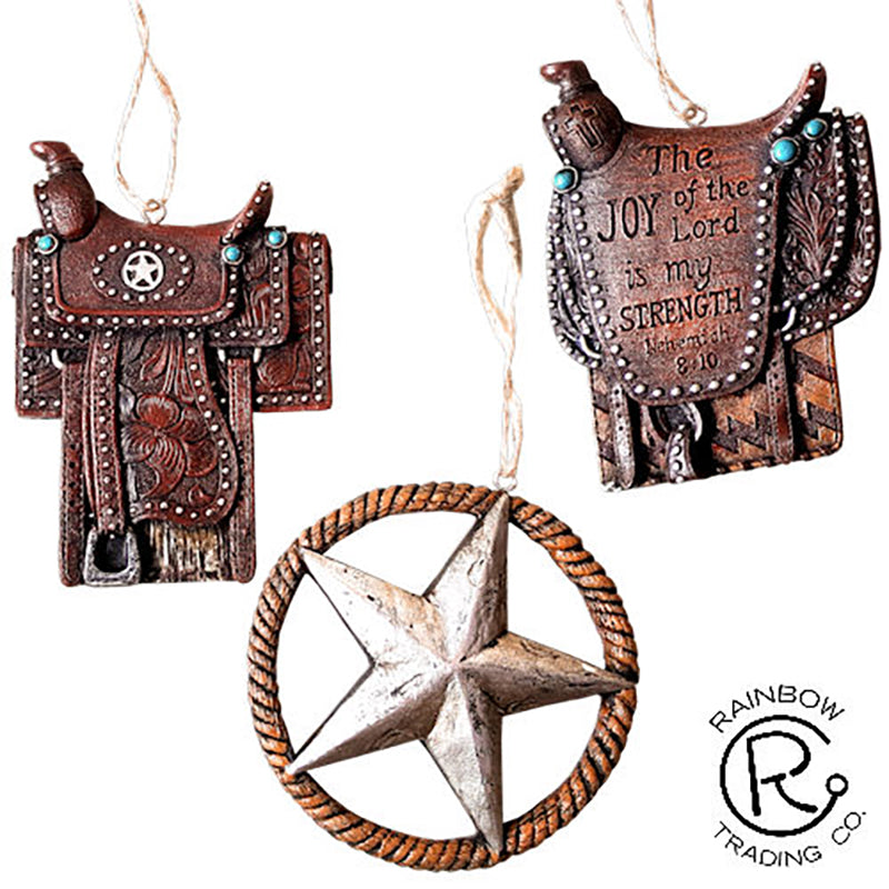 Saddle Star Ornament 3pc Set