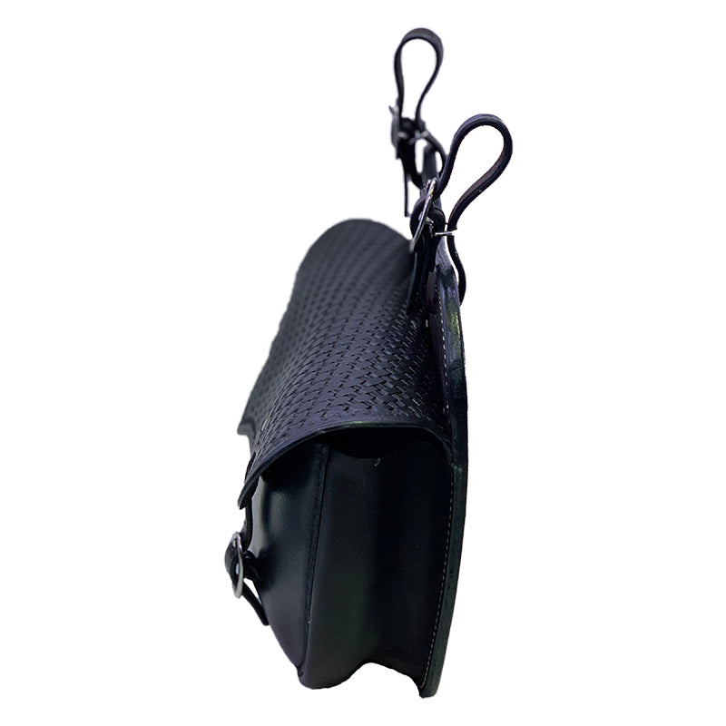 Marsh Carney Saddle Bag w Basket Stamp Flap