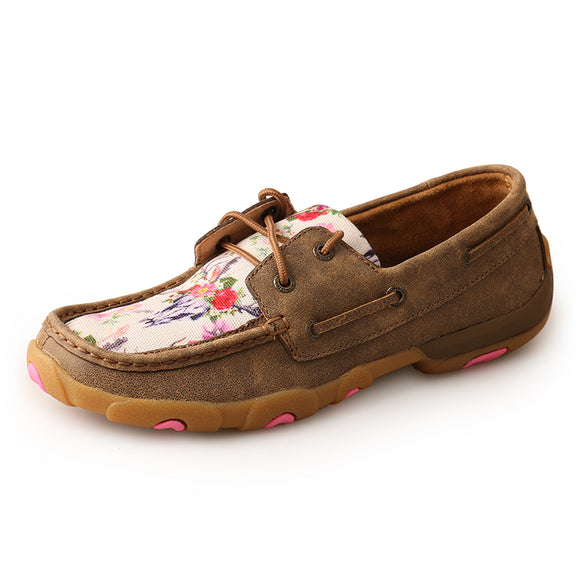 Twisted X Wmns Flower Skull Low Lace Up Moc