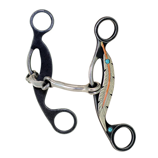 Feather Shank Snaffle Gag Bit