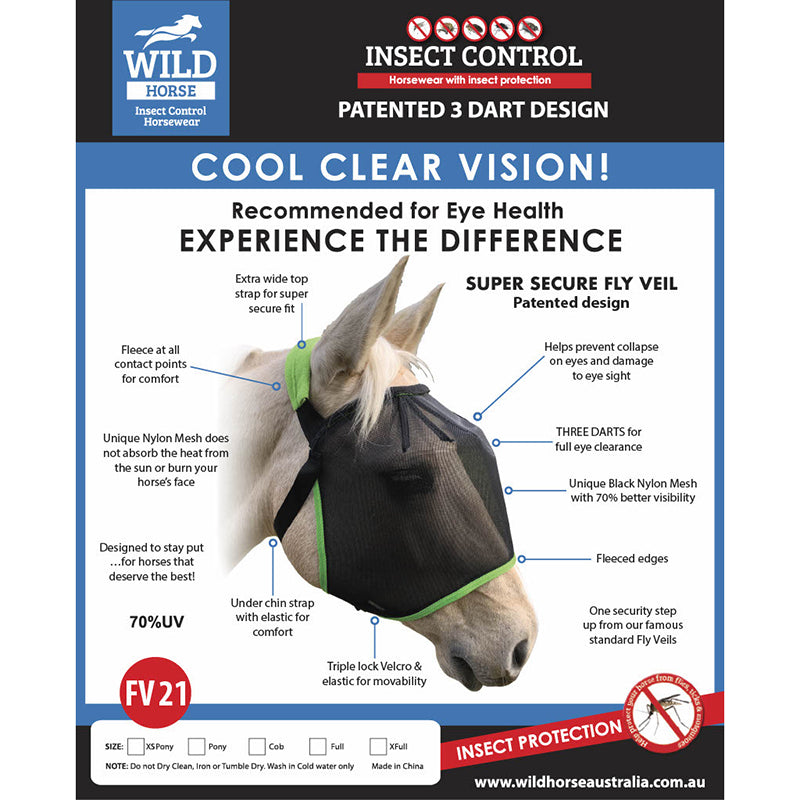 Wild Horse Mesh Super Secure Fly Veil