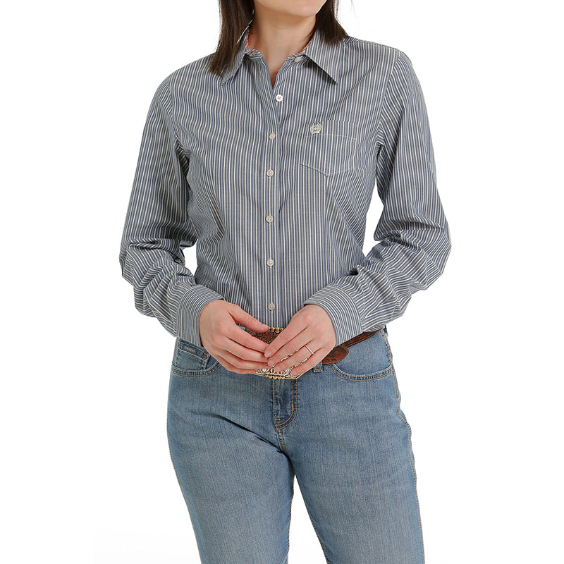 Cinch Womens Stripe L/S Shirt MSW9164196